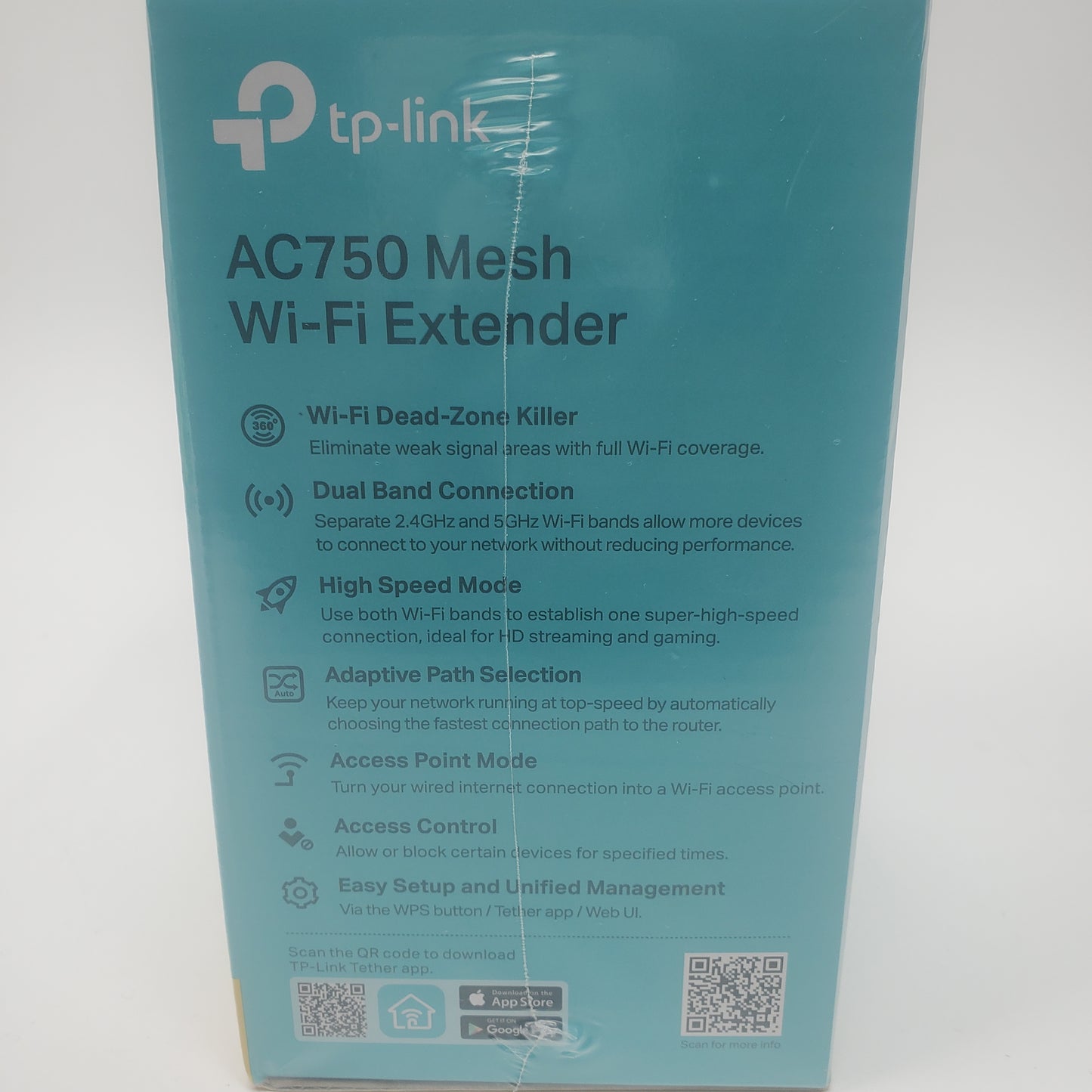 New TP-Link AC750  Dual Band Mesh WiFi Extender RE750C