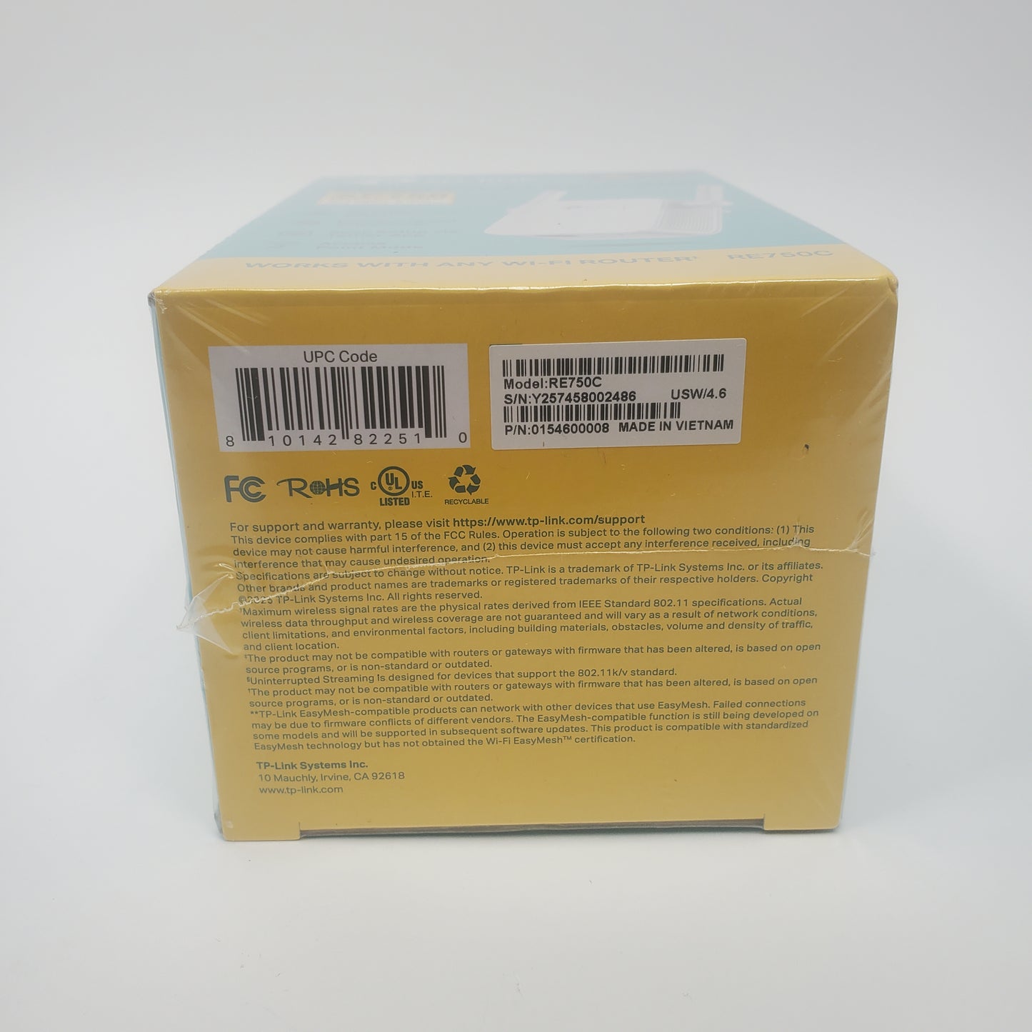 New TP-Link AC750  Dual Band Mesh WiFi Extender RE750C