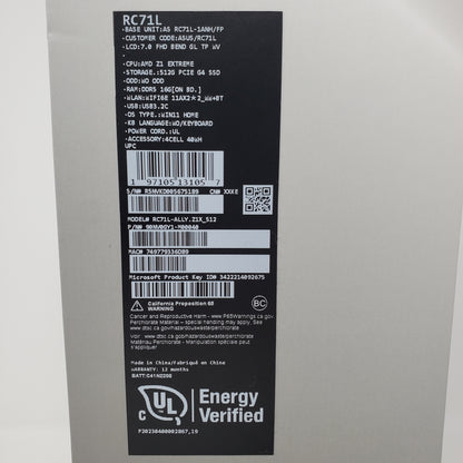 Asus ROG Ally 7" AMD Ryzen Z1 Extreme 16GB RAM 512GB White RC71L-ALLY.Z1X_512