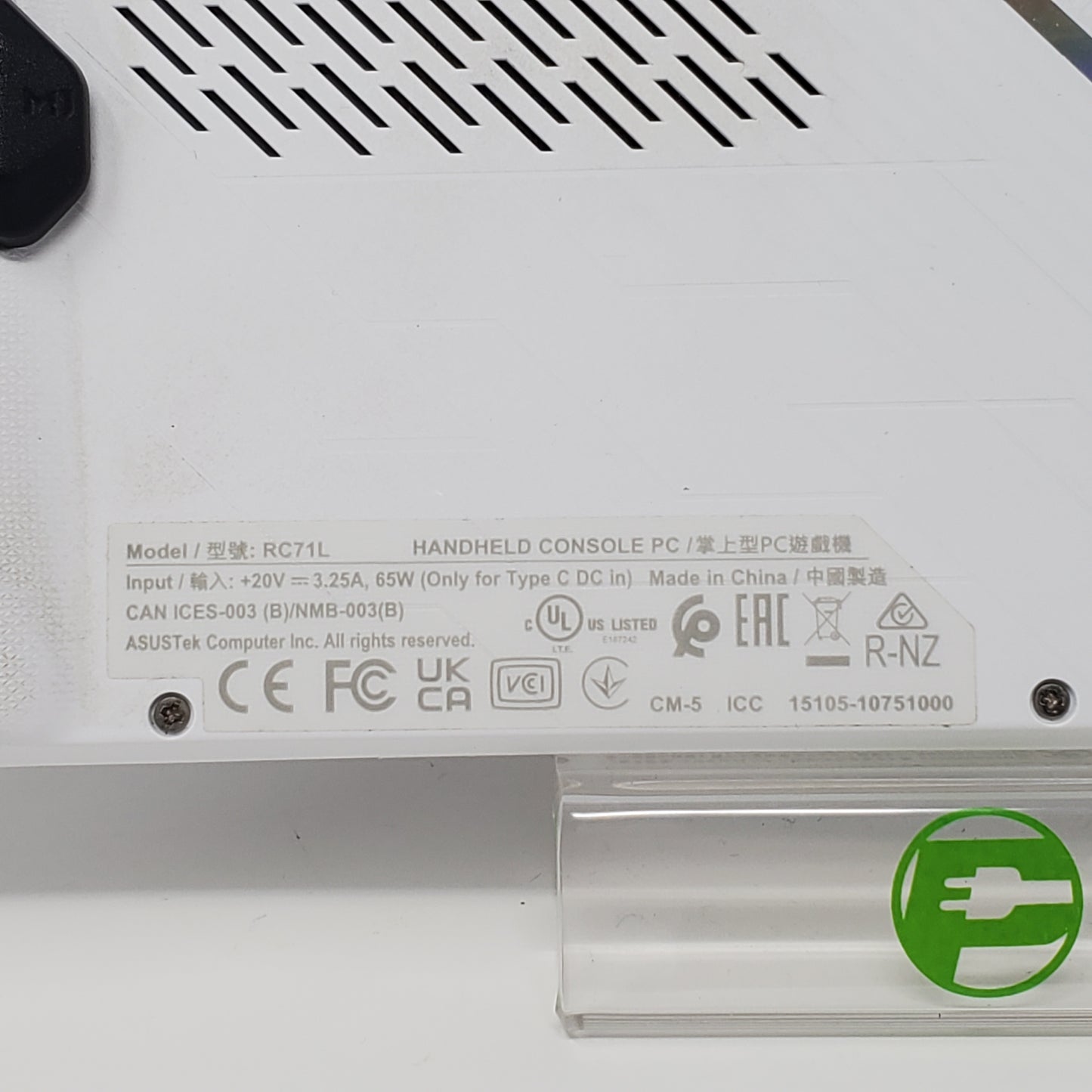 Asus ROG Ally 7" AMD Ryzen Z1 Extreme 16GB RAM 512GB White RC71L-ALLY.Z1X_512