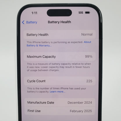 Factory Unlocked Apple iPhone 16 128GB Black MYAP3LL/A