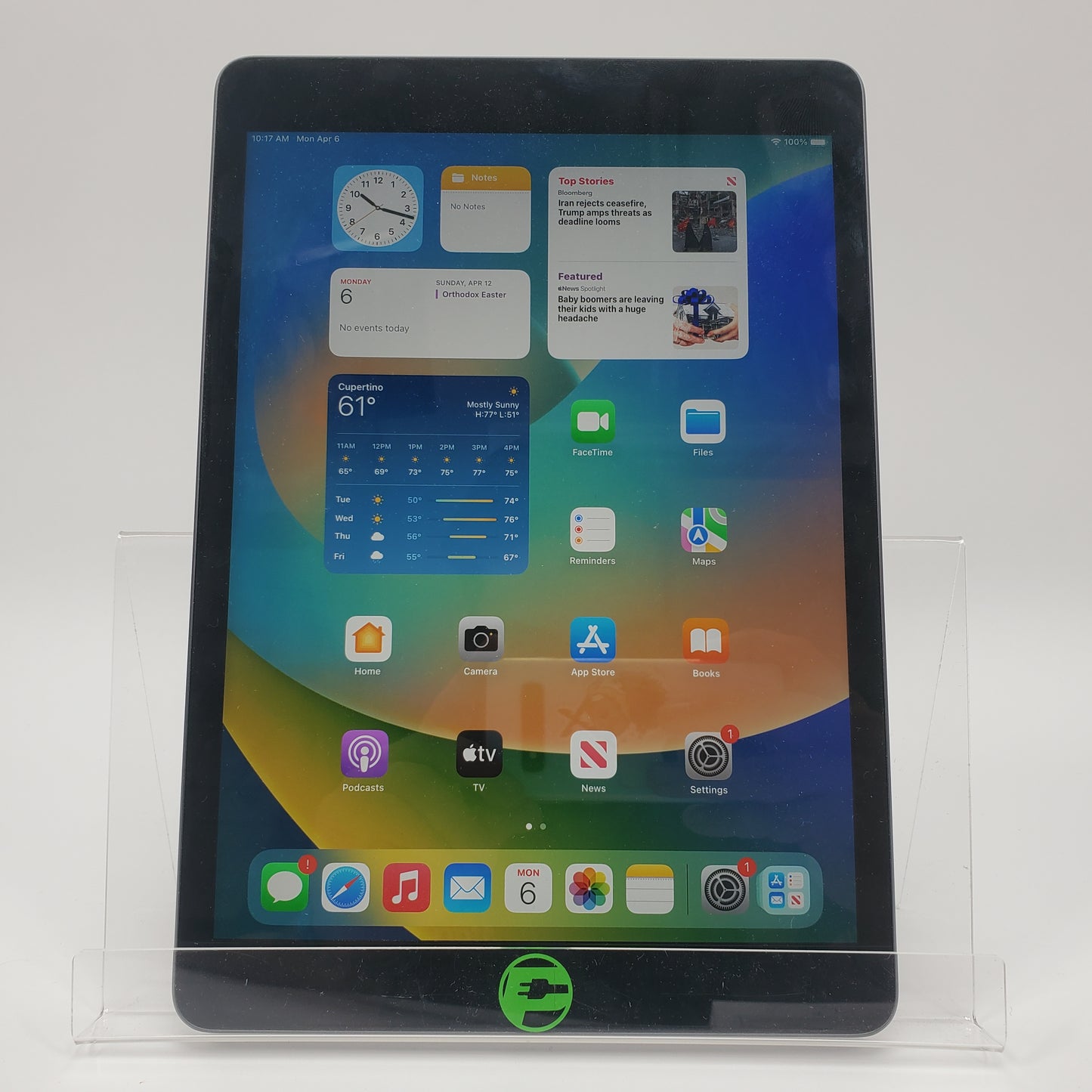 WiFi Only Apple iPad 9th Gen 64GB Space Gray MK2K3LL/A