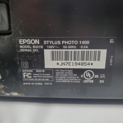 Epson Stylus Photo 1400 Wide-Format Color Inkjet Printer B321B