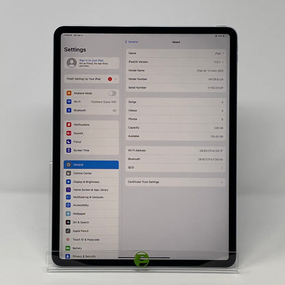 WiFi Only Apple iPad Air 13" M2 128GB 17.5.1 Blue MV283LL/A
