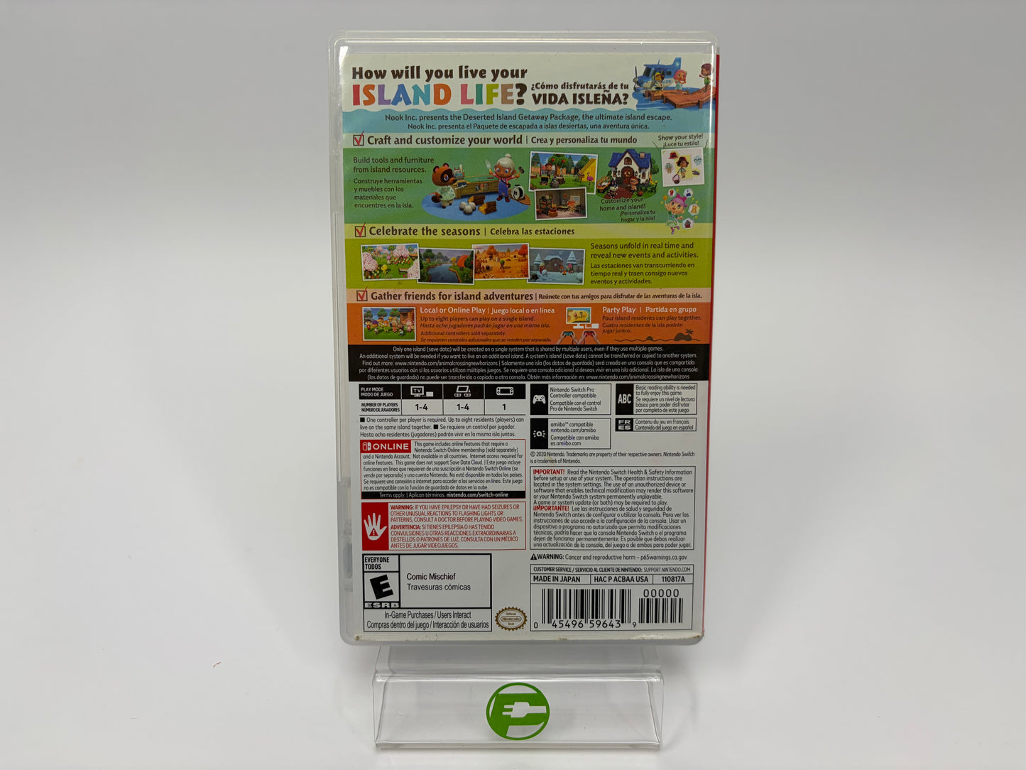Animal Crossing: New Horizons (Nintendo Switch, 2020) + Amiibo Cards
