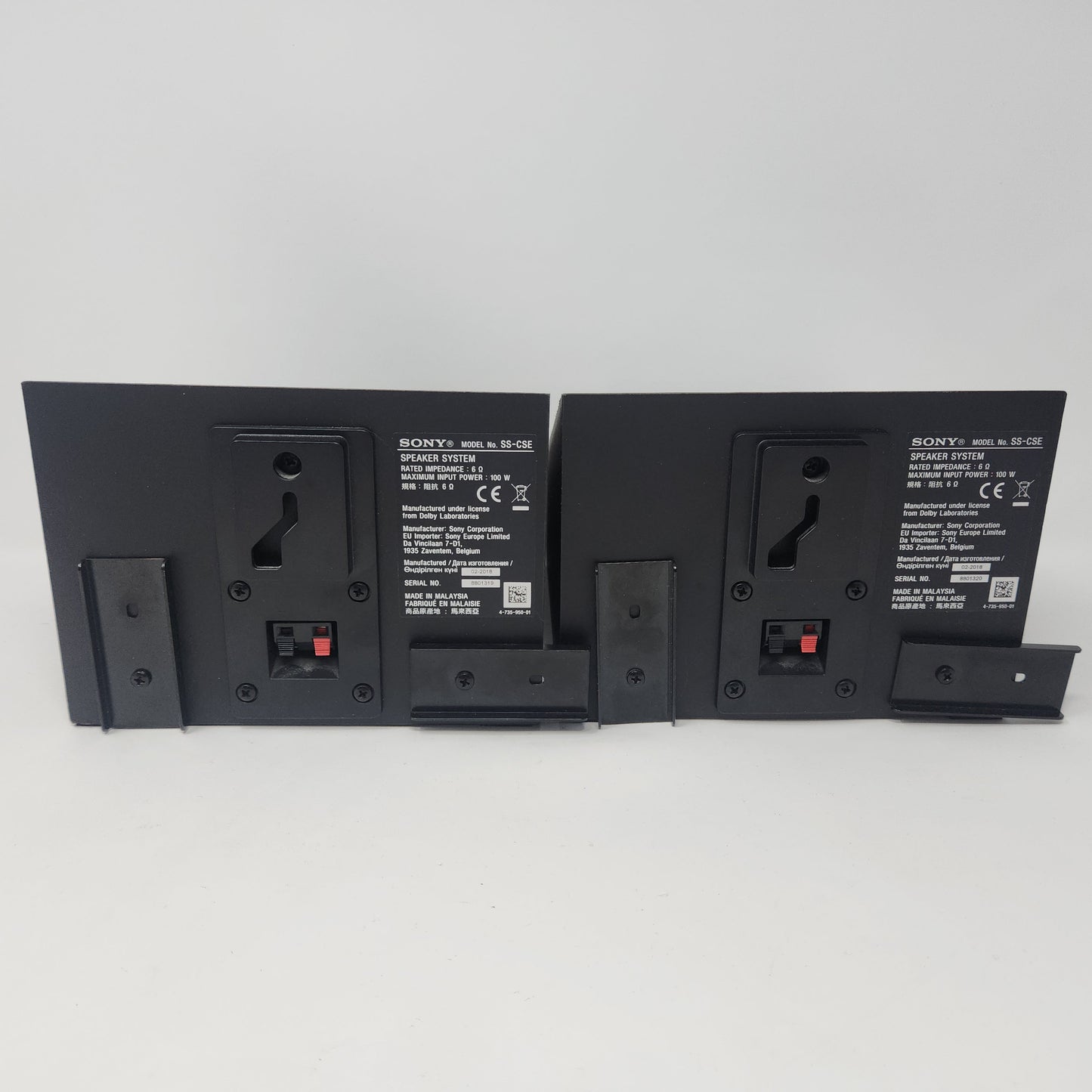 Sony SS-CSE Full-Range Height Speaker 6 Ohms 100W Black Dolby Atmos 1 Pair