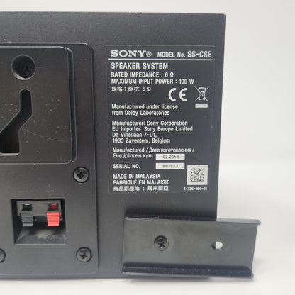 Sony SS-CSE Full-Range Height Speaker 6 Ohms 100W Black Dolby Atmos 1 Pair