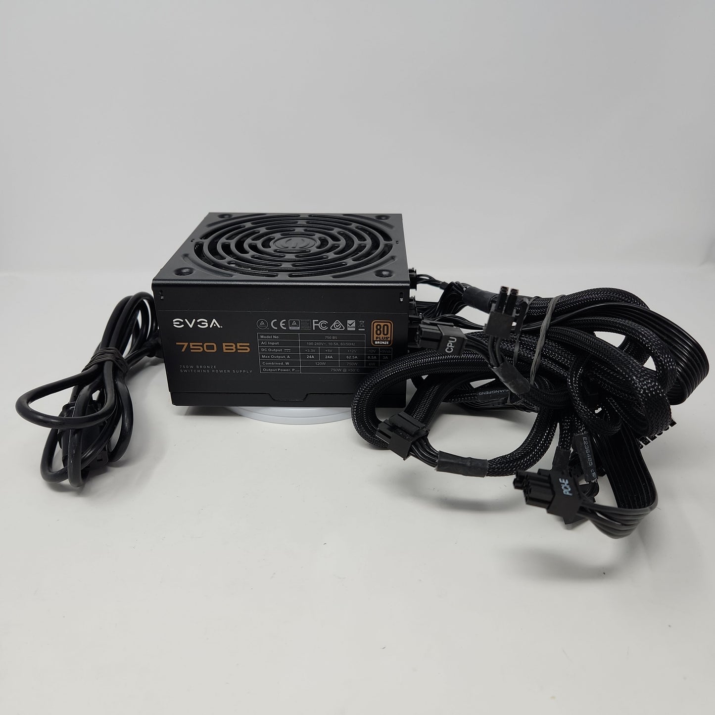 EVGA 750 B5 80 Plus Bronze 750W Fully Modular Power Supply 220-B5-0750-V1
