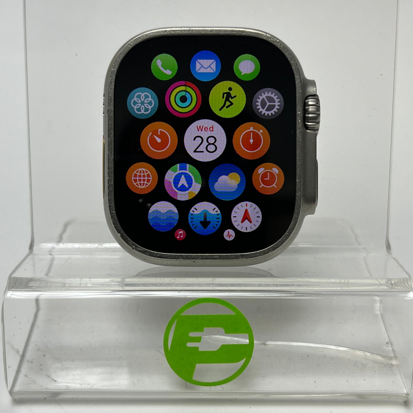 Unlocked Apple Watch Ultra 49MM Natural Titanium Nomad Rugged Band MQET3LL/A