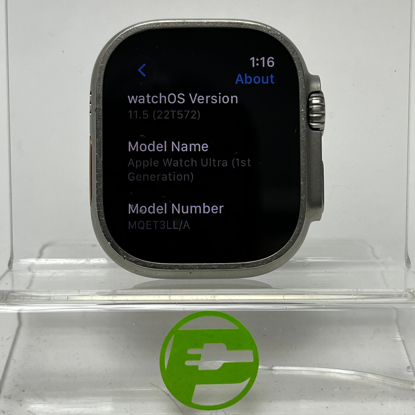 Unlocked Apple Watch Ultra 49MM Natural Titanium Nomad Rugged Band MQET3LL/A