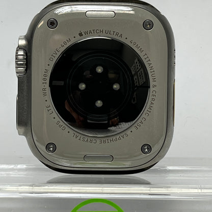 Unlocked Apple Watch Ultra 49MM Natural Titanium Nomad Rugged Band MQET3LL/A