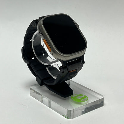 Unlocked Apple Watch Ultra 49MM Natural Titanium Nomad Rugged Band MQET3LL/A