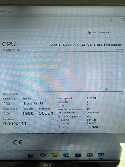Custom PC Ryzen 5 5600X 3.70GHz 16GB RAM 256GB SSD XFX Radeon 6700 XT