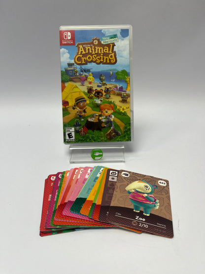 Animal Crossing: New Horizons (Nintendo Switch, 2020) + Amiibo Cards